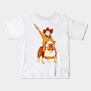 The boy and his bulldog Kids T-Shirt